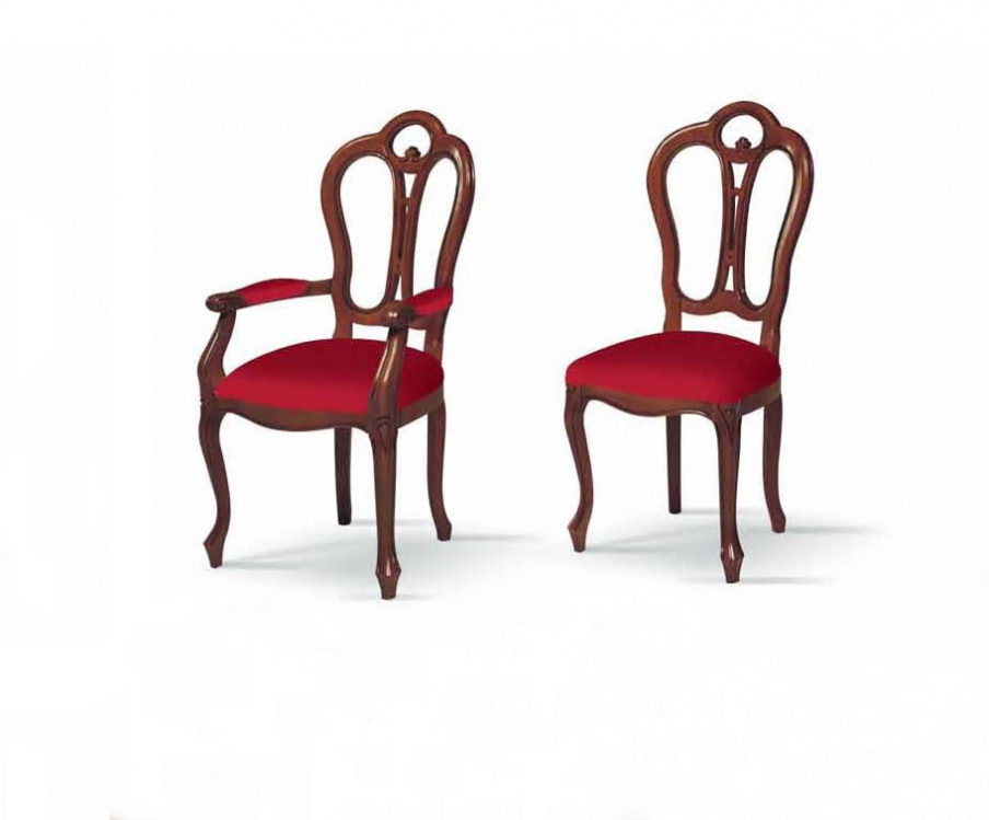 Chair with decorative backrest, Mirandola Export