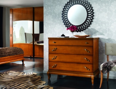 Set for bedroom in veneer of walnut with a glossy finish Mir?, Arve Style