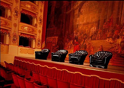 Chair leather upholstered Glasgow, Mascheroni