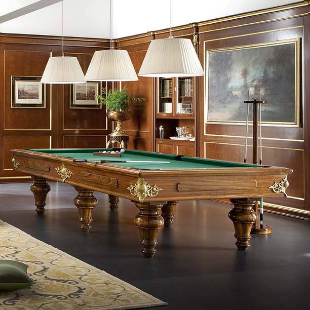 Pool table made from natural wood, Modenese Gastone Luxury furniture MR