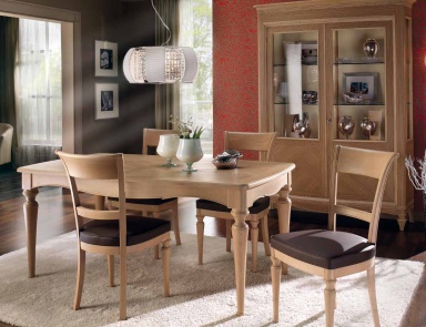 Set for the dining room in semi-gloss veneer Chanel, Arve Style