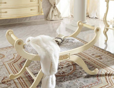 Bench with frame made of solid wood Bella Vita Modenese Gastone 