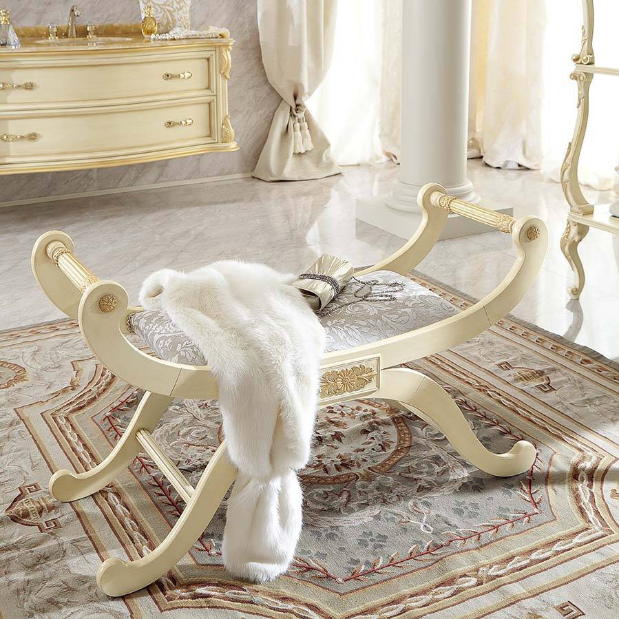 Bench with frame made of solid wood Bella Vita Modenese Gastone 