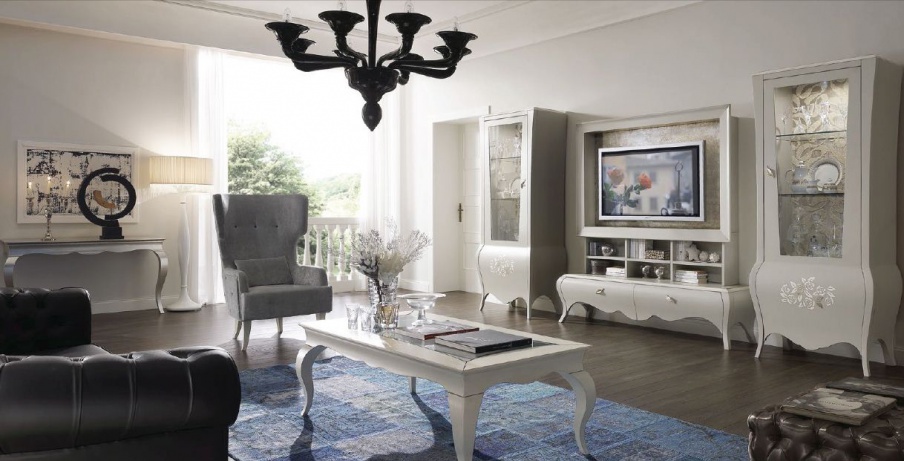 Sofa set in lacquer, leather, New Romantic, Arve Style