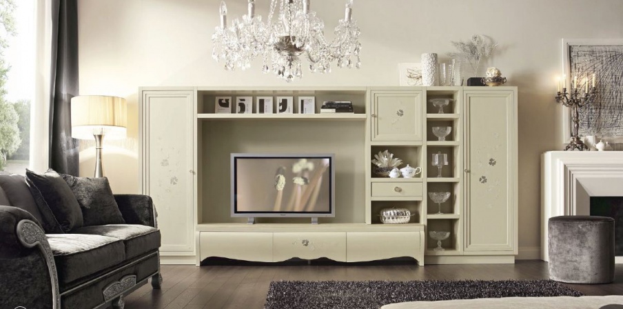 Rack for TV in the shade ivory New Romantic, Arve Style