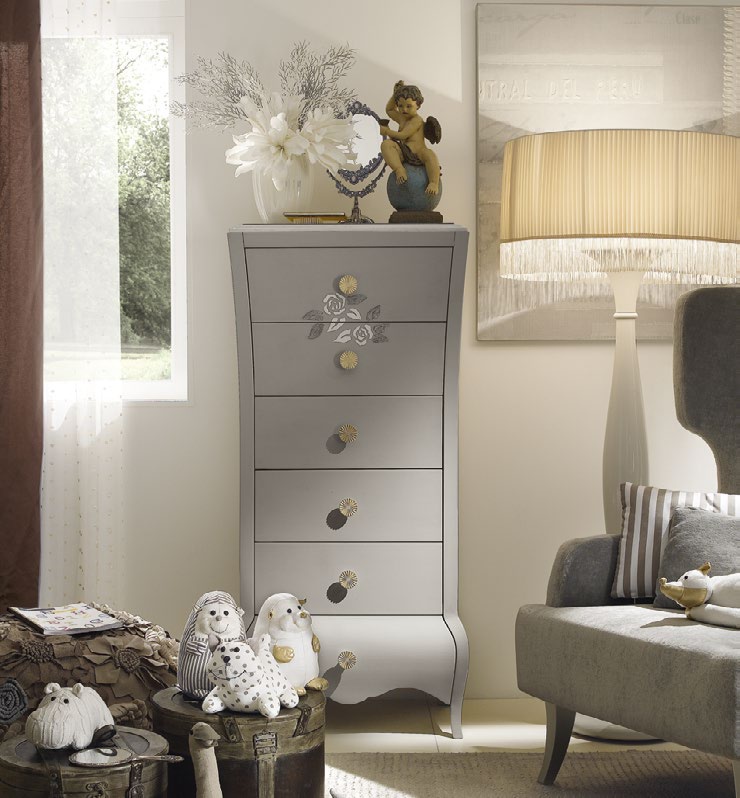 Dresser with 6 drawers New Romantic, Arve Style