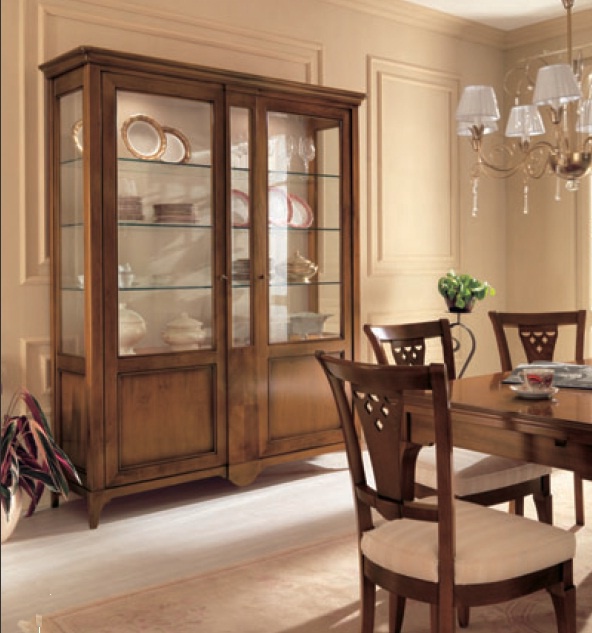 Set for the dining room solid wood veneer Salieri, Arve Style