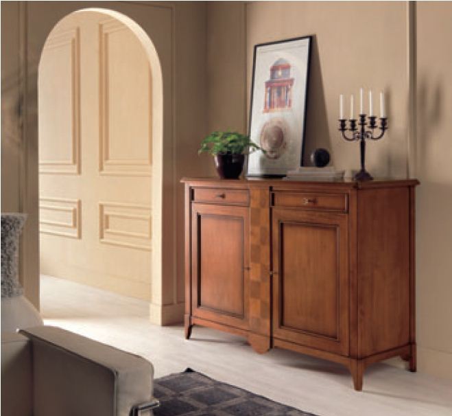 The cupboard in veneer with doors and drawers Salieri, Arve Style