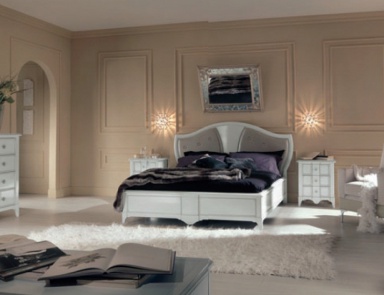 Bedroom set in white lacquer Salieri, Arve Style