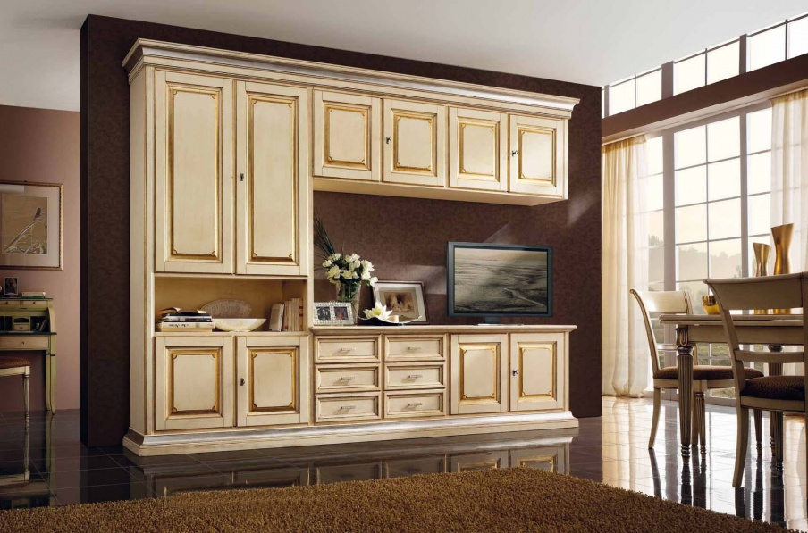 Modular system with space for TV, Mirandola Export