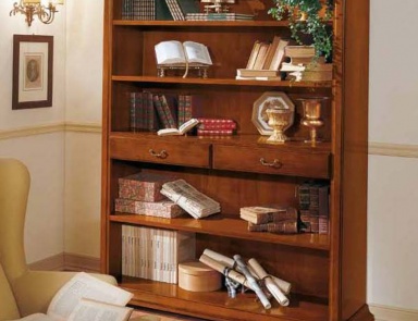 Bookcase with carved patterns, Mirandola Export
