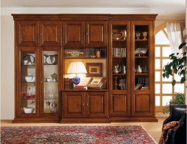 Modular system with bookcase, Mirandola Export