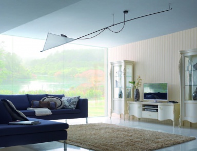 Sofa set in white lacquer with carved decoration Venere, Arve Style