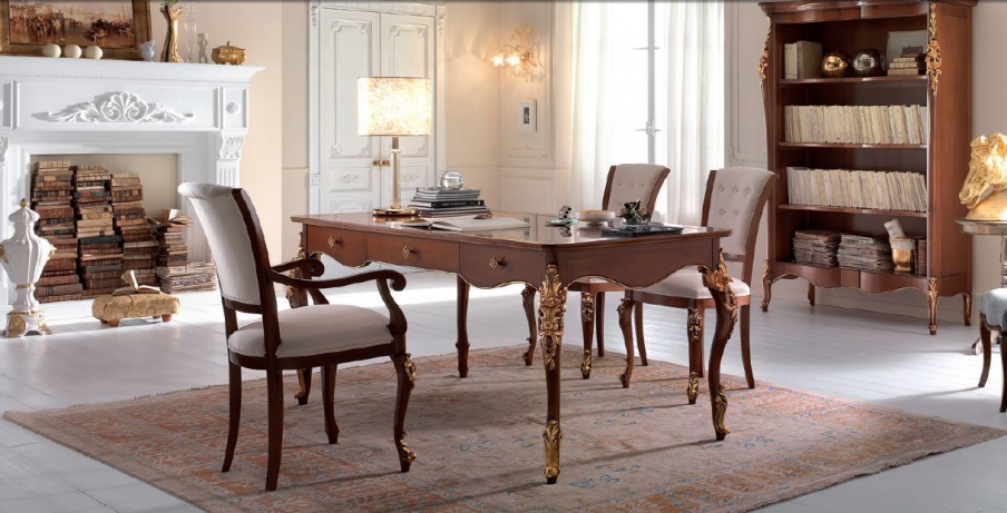 Set to Cabinet in walnut veneer and gold Venere, Arve Style