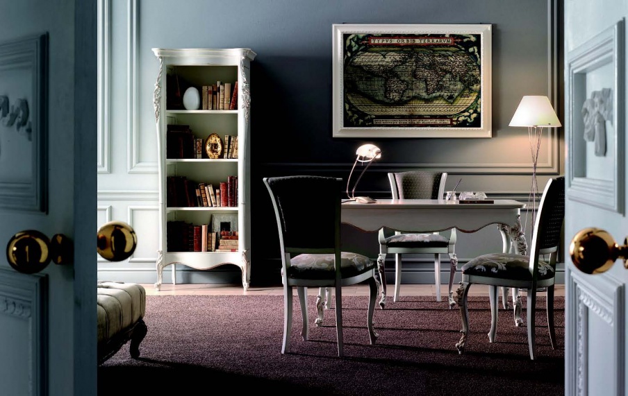 Set to Cabinet in white lacquer with vintage effect Venere, Arve Style