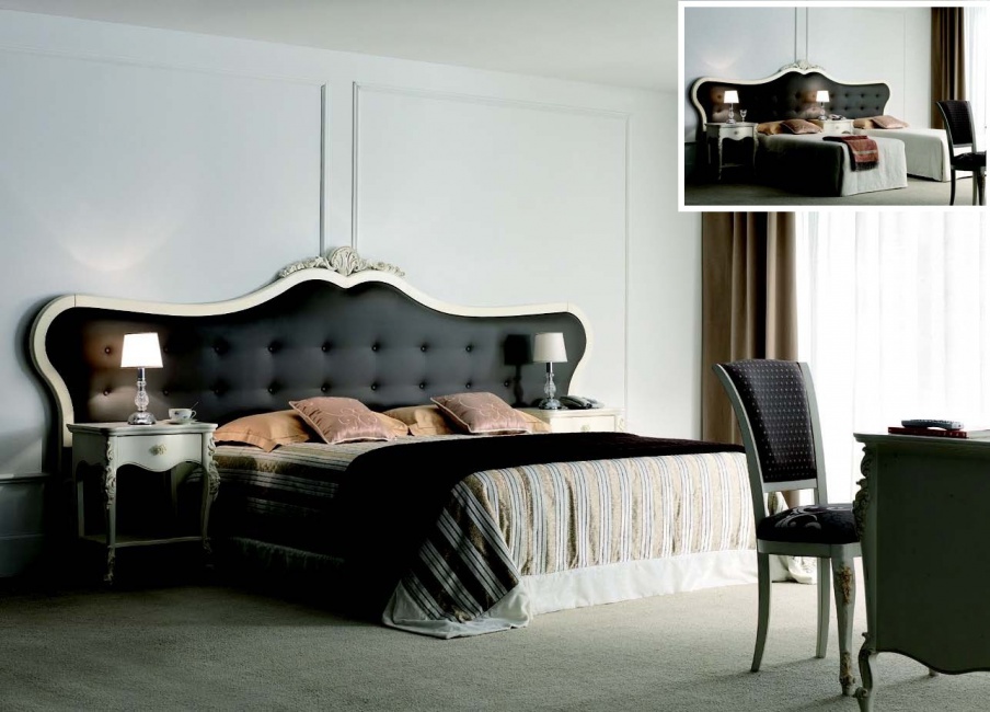 Headsets for rooms with a groove in the lacquer and textile Venere, Arve Style