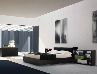 Bed with upholstered headboard, Teka bed - Presotto