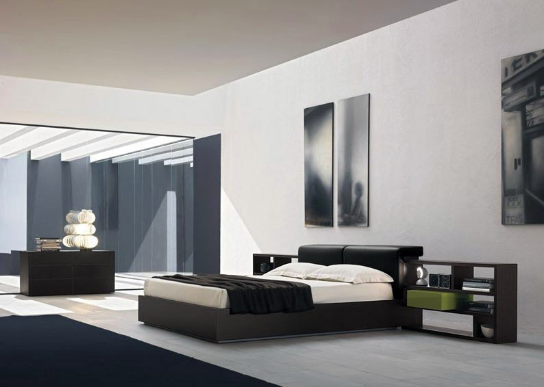 Bed with upholstered headboard, Teka bed - Presotto
