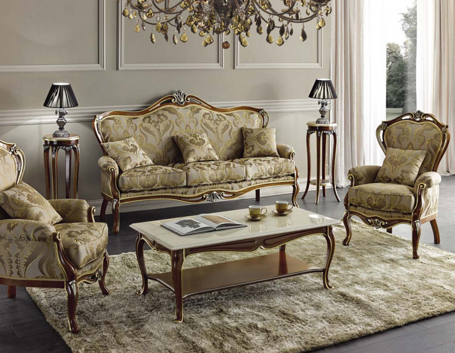 Sofa set in veneer and textile Andr?, Arve Style