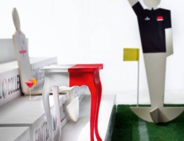 Table solid wood Midfielder, Modenese Gastone