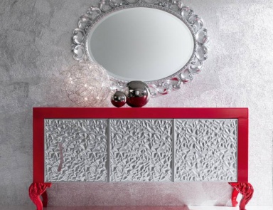 The cupboard body is made of solid wood Minimal Baroque, Modenese Gastone 