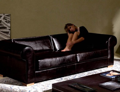 Large sofa with rounded armrests, PICCADILLY - Valdichienti