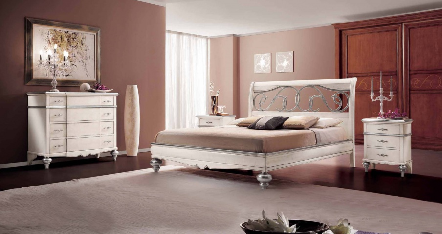 Bedroom (Suite bedroom) with a silver finish, Mirandola Export