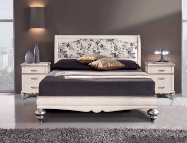 Double bed with high headboard, Mirandola Export