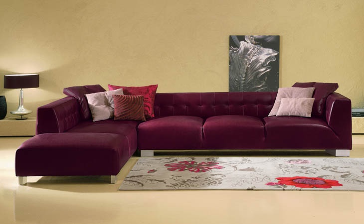 Sofa in leather upholstery, GORDON SQUARE - Valdichienti