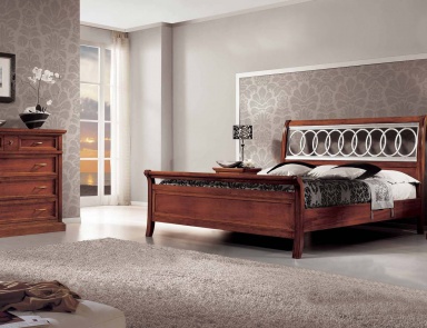 Bedroom (Suite bedroom) with a finish of walnut wood, Mirandola Export
