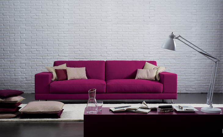 Sofa in leather / textile upholstery, RIBALDO - Valdichienti
