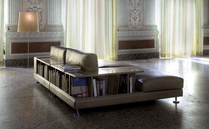 Sofa in leather upholstery, RIBALDO - GORDON SQUARE - Valdichienti