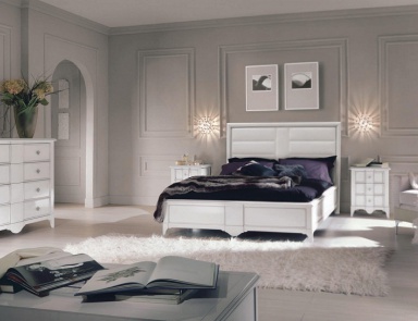 Double bed with headboard in eco-leather Salieri, Arve Style