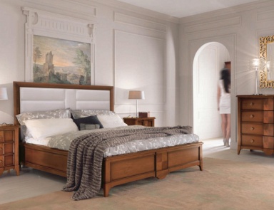 The bed in the finish from eco-leather and veneer Salieri, Arve Style