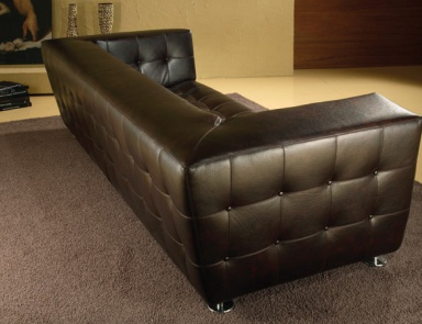Two seater sofa in leather / textile upholstery, MAXISOFT - SUPEROTTO - Valdichienti