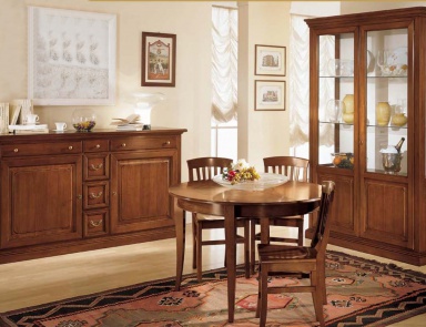 Dining room (set for the dining room) with fold-out table, Mirandola Export