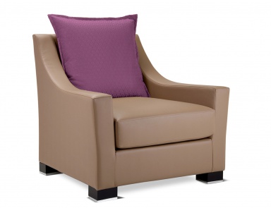 Chair in leather upholstery ST53, Domingo Salotti