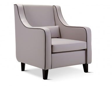 Chair in leather upholstery ST104, Domingo Salotti