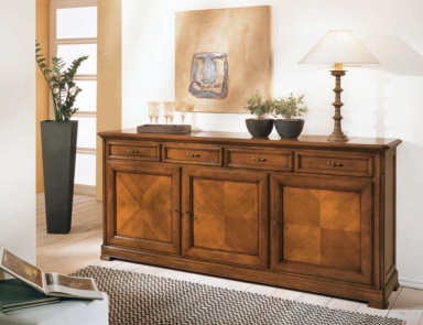 Sideboard with 4 drawers in veneer Capri, Arve Style (the snack bar)