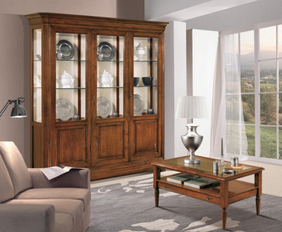 Sofa set in classic style from wood veneer in Amalfi, Arve Style