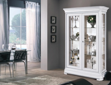 Showcase with hinged flap in glass Amalfi, Arve Style