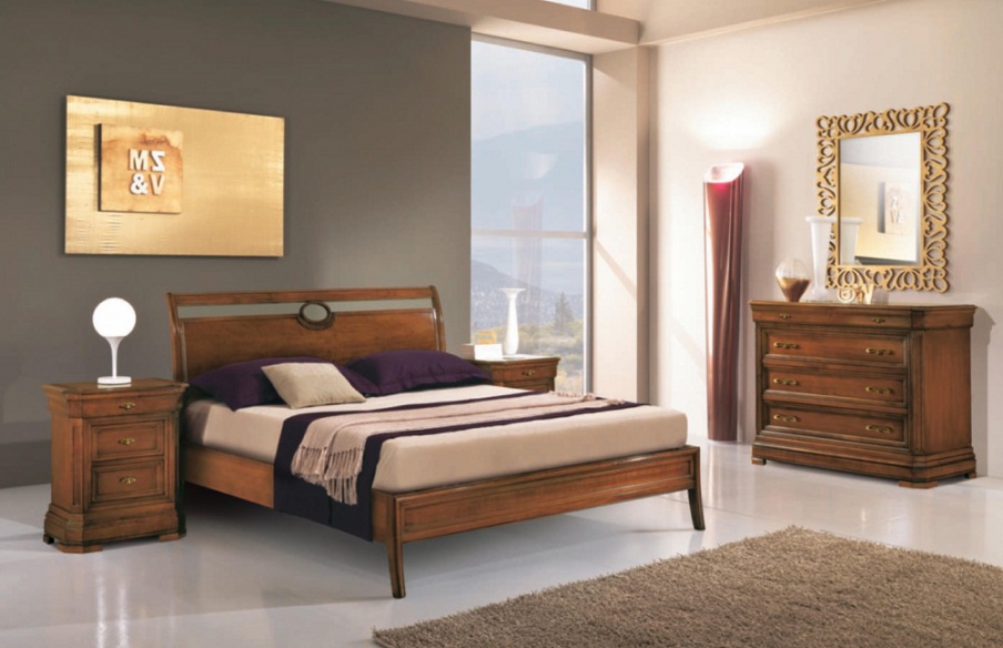 Set for bedroom in classical style in the decoration of Amalfi veneer, Arve Style
