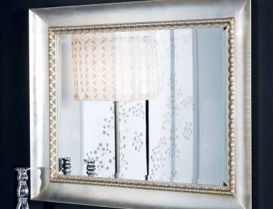 Wall mirror with silver finish, Mirandola export