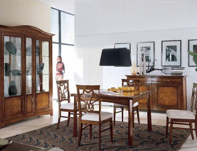 Set for the dining room solid wood veneer Naima, Arve Style