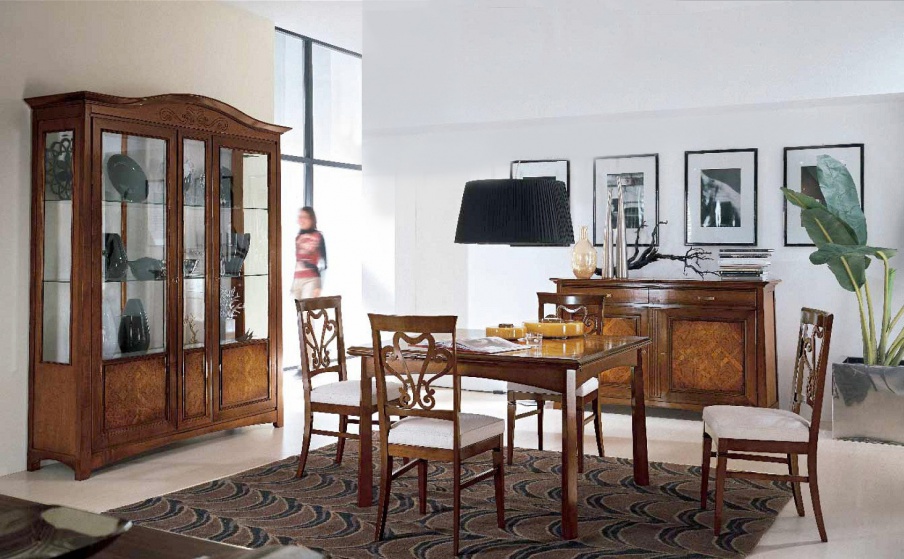 Set for the dining room solid wood veneer Naima, Arve Style