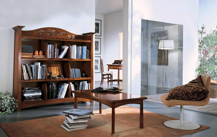 Sofa set in veneer finish with carving Naima, Arve Style