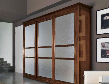 Wardrobe with sliding doors in glass Naima, Arve Style