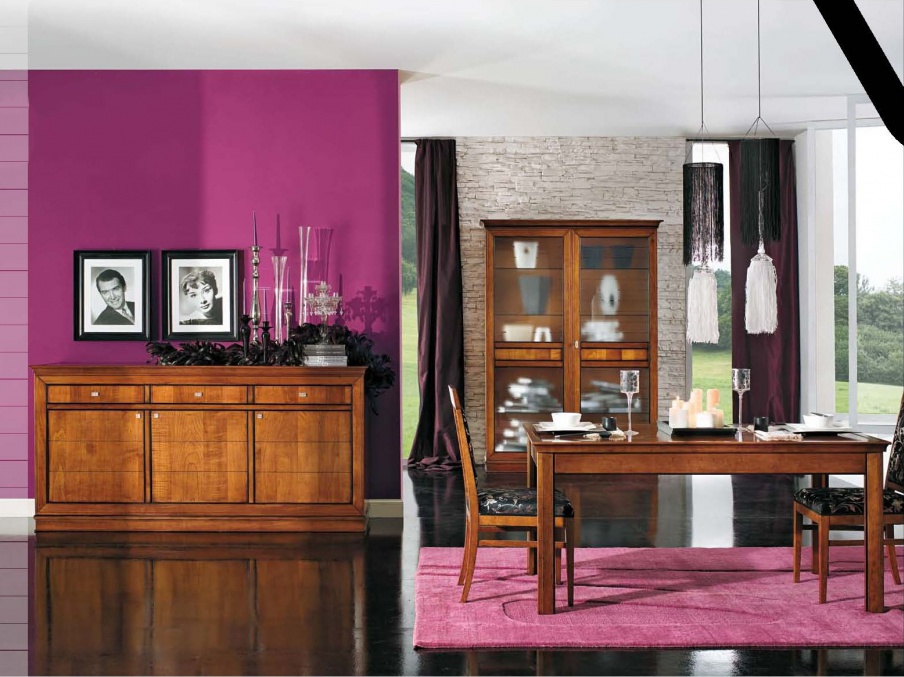 Dining room (set for the dining room) with fold-out table, Mirandola Export