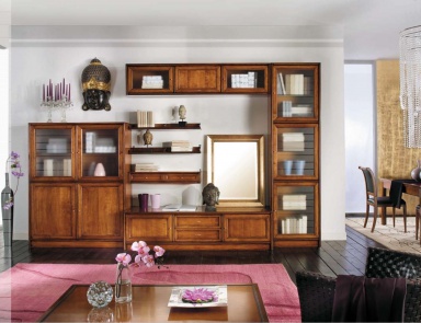 Modular system with open shelves, Mirandola Export