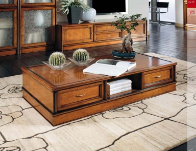 Coffee table with double sided drawers, Mirandola Export